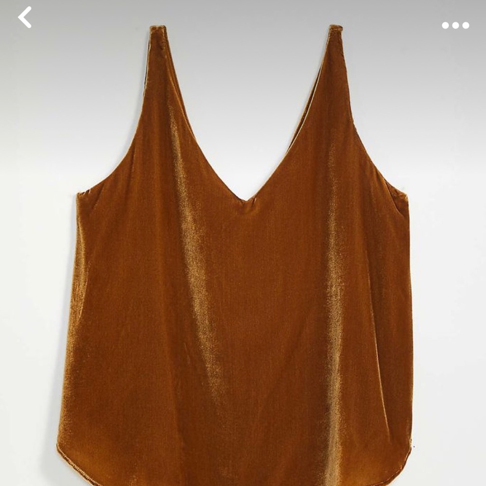 Loft Gold Velvet Tank Top